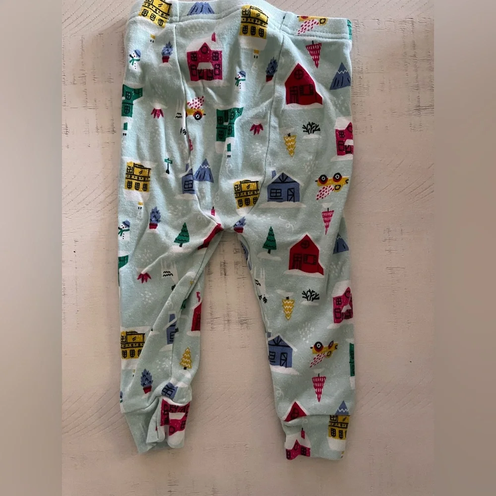 GAP Kids‎ Pajama Set Size 6-13 months organize cotton Holiday Winter Print